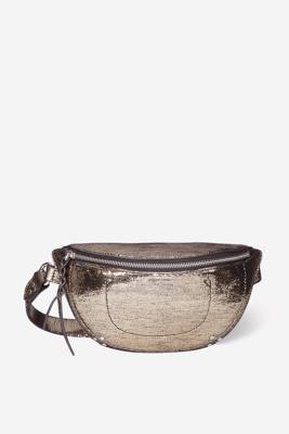 Jerome Dreyfuss crossbody Lino Banane 44LINOBCH lame champagne