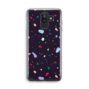 Dark Rounded Terrazzo: Samsung Galaxy J8 (2018) Transparant Hoesje