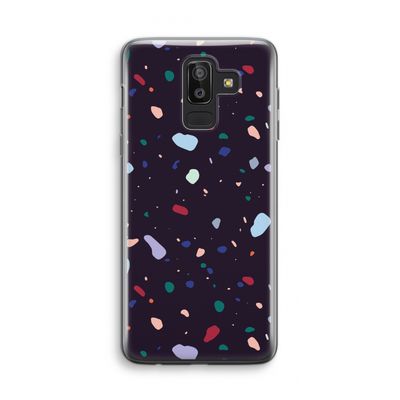 Dark Rounded Terrazzo: Samsung Galaxy J8 (2018) Transparant Hoesje