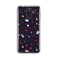 Dark Rounded Terrazzo: Samsung Galaxy J8 (2018) Transparant Hoesje
