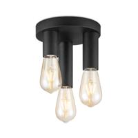 Moderne LED PlafondlampMarna19/19/16.5cm, Zwart, 3 lichts Plafondlamp gemaakt van metaalgeschikt voor E27 fitting
