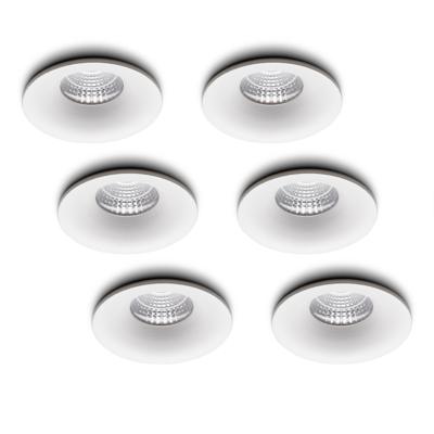 LED-inbouwspot set 6 stuks Villa wit 5W extra warm-wit 2700K