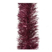 1x stuks kerstboom slingers/lametta guirlandes framboos roze (magnolia) 270 x 10 cm   -