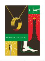 Kunstdruk Warner Bros One Ring To Rule Them All 30x40cm