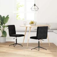 Eetkamerstoelen 2 st fluweel zwart