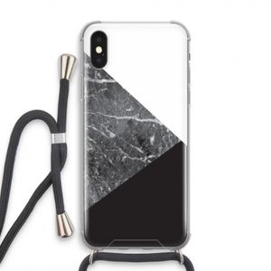 Combinatie marmer: iPhone XS Transparant Hoesje met koord