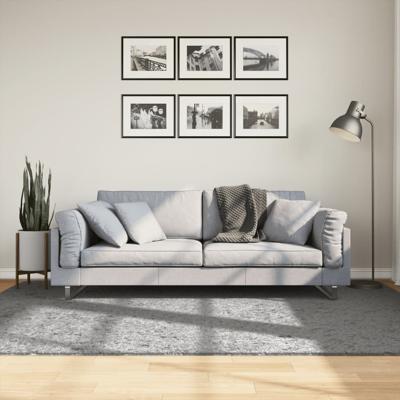 VidaXL Vloerkleed pamplona shaggy hoogpolig modern 160x230 cm grijs