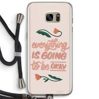 Optimistic flower girl: Samsung Galaxy S7 Edge Transparant Hoesje met koord