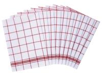 W5 Set van 10 theedoeken 50 x 70 cm (Rood)