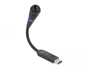 DeLOCK USB zwanenhalsmicrofoon met mute knop microfoon