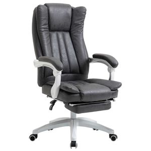 Vinsetto kantoorstoel draaistoel met ligfunctie voetensteun bureaustoel hoogteverstelling zitting stoel bureaustoel schuimstof PP-kunststof PU-nylon