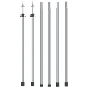 VidaXL Luifelstokken 2 st telescopisch 102-260 cm aluminium