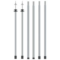VidaXL Luifelstokken 2 st telescopisch 102-260 cm aluminium