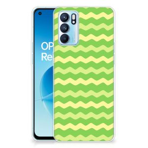 OPPO Reno 6 5G TPU bumper Waves Green