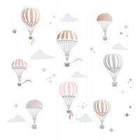 Muursticker - Pastelkleurige luchtballonnen