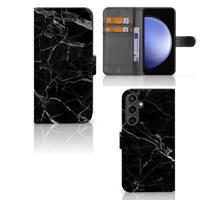Samsung Galaxy S23 FE | Bookcase | Marmer Zwart - Origineel Cadeau Vader