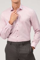 OLYMP Level Five Body Fit Overhemd roze, Melange - thumbnail