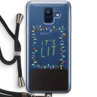 It's Lit: Samsung Galaxy A6 (2018) Transparant Hoesje met koord