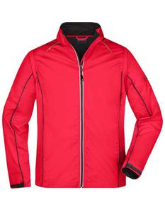 James & Nicholson JN1122 Men´s Zip-Off Softshell Jacket - /Red/Black - XXL