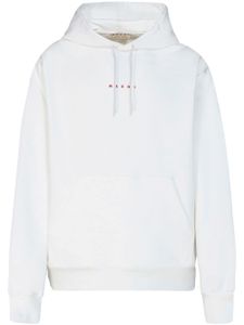 Marni hoodie en coton à logo imprimé - Blanc