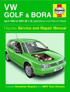 Haynes Werkplaatshandboek VW Golf & Bora benzine & diesel (April 1998 - 2000) 3727