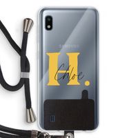 Amber Script: Samsung Galaxy A10 Transparant Hoesje met koord