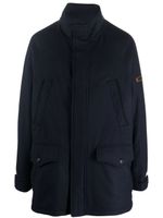 Ralph Lauren Purple Label parka en coton mélangé à capuche - Bleu