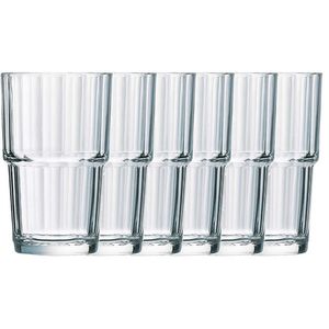 6x Longdrink glazen transparant 270 ml Norvege