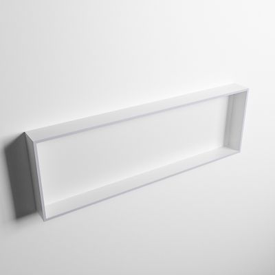 MONDIAZ EASY Nis 89,5x29,5cm in solid surface kleur Cale | Talc. 1 vak geschikt voor in- of opbouw