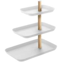 Yamazaki Accessoirestandaard met Draaibare Trays - Rin - Wit - thumbnail