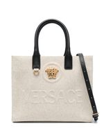 Versace grand sac cabas La Medusa en toile - Tons neutres