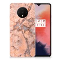 OnePlus 7T | TPU | Siliconen hoesje | Marmer Oranje OnePlus 7T | TPU | Siliconen hoesje | Marmer Oranje