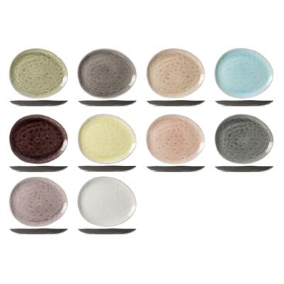 Cosy & Trendy dinerborden Streetfood - 10x - aardewerk - multi kleuren - 28 x 23 cm