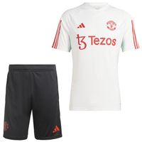 adidas Manchester United Trainingsset 2023-2024 Wit Zwart Rood - thumbnail