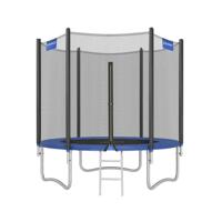 Trampoline met met veiligheidsnet beklede stangen, Blauw / 244 cm Trampoline met met veiligheidsnet beklede stangen, Blauw / 244 cm