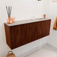 Toiletmeubel Mondiaz Joya Dlux | 100 cm | Meubelkleur Ruby | Faye wastafel Opalo Wasbak Rechts | 1 kraangat