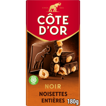 Cote d&apos;Or Bloc Pure Chocoladereep Hele Hazelnoten 180g bij Jumbo