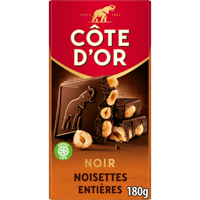 Cote d&apos;Or Bloc Pure Chocoladereep Hele Hazelnoten 180g bij Jumbo