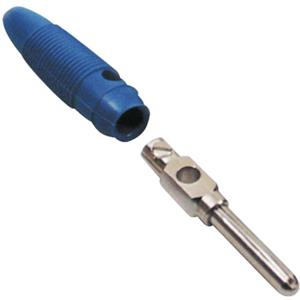 BKL Electronic 072153-P Banaanstekker Stekker, recht Stift-Ø: 4 mm Blauw 1 stuk(s)