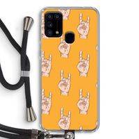 Rock: Samsung Galaxy M31 Transparant Hoesje met koord