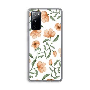 Peachy flowers: Samsung Galaxy S20 FE / S20 FE 5G Transparant Hoesje