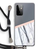 A touch of peach: Samsung Galaxy A72 5G Transparant Hoesje met koord