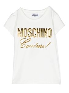 Moschino Kids t-shirt à logo imprimé - Blanc