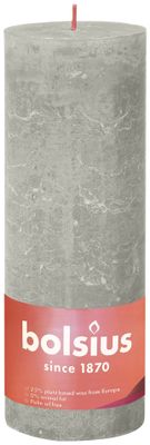 Bolsius shine rustiekkaars 190/68 sandy grey