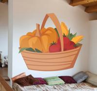 Biologisch mandje fruit en groente sticker