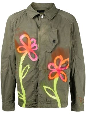Stain Shade veste boutonnée à fleurs - Vert