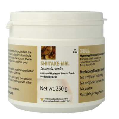 MRL Shiitake poeder bio 250 Gram MRL Shiitake poeder bio 250 Gram