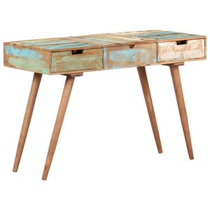 The Living Store Opmaaktafel Gerecycled Hout - 112 x 45 x 76 cm - Met Spiegel en Lades