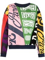 Kenzo sweat en coton à imprimé Flag - Bleu