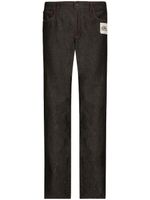 Dolce & Gabbana jean ample à patch logo - Bleu